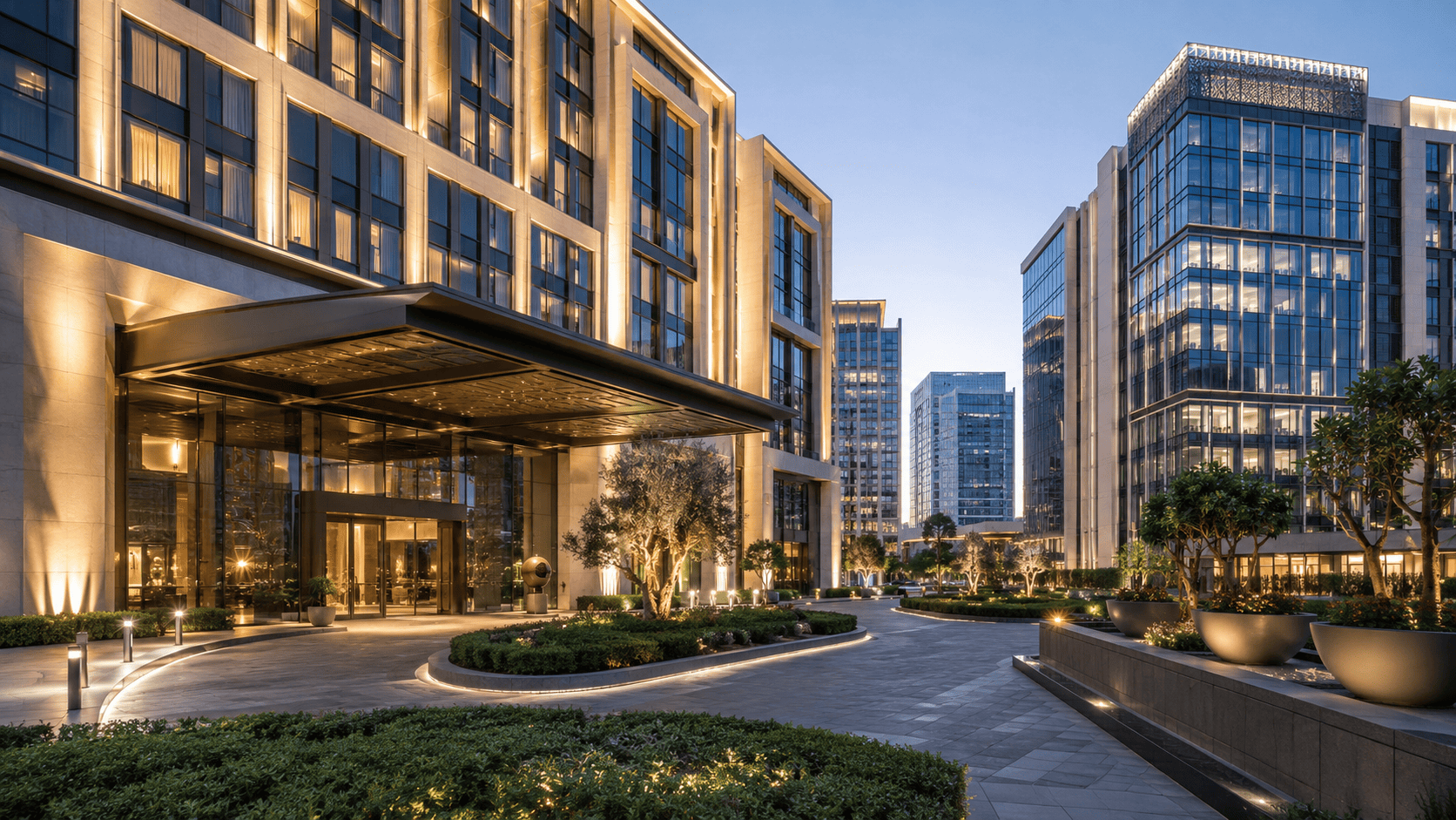 Hotels and administrative buildings